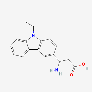 molecular formula C17H18N2O2 B12444049 3-Amino-3-(9-ethyl-9H-carbazol-3-yl)propanoic acid CAS No. 773122-09-1