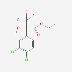 molecular formula C11H9Cl2F3O3 B12444092 2-(3,4-Dichlorophenyl)-3,3,3-trifluoro-2-hydroxypropionic acid ethyl ester 