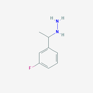 molecular formula C8H11FN2 B12444100 (1-(3-Fluorophenyl)ethyl)hydrazine 