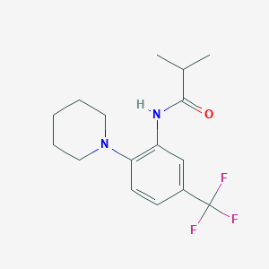 molecular formula C16H21F3N2O B12444119 2-methyl-N-[2-piperidin-1-yl-5-(trifluoromethyl)phenyl]propanamide 