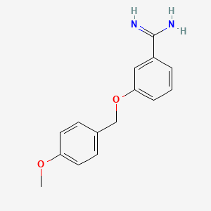 molecular formula C15H16N2O2 B12444124 3-[(4-Methoxyphenyl)methoxy]benzene-1-carboximidamide 