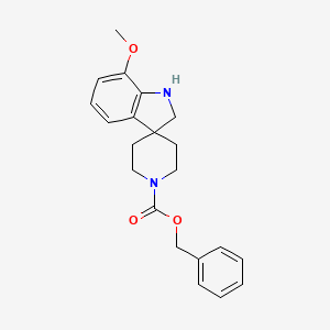 molecular formula C21H24N2O3 B12444163 Benzyl 7-methoxyspiro[indoline-3,4'-piperidine]-1'-carboxylate 