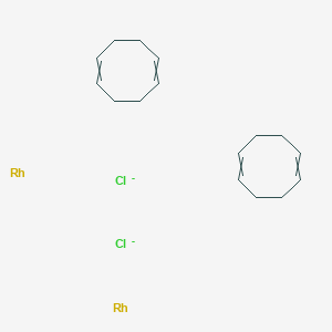 molecular formula C16H24Cl2Rh2-2 B12444189 Bis(1,5-cyclooctadiene) dirhodium dichloride 