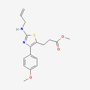 molecular formula C17H20N2O3S B12444200 Methyl 3-[4-(4-methoxyphenyl)-2-(prop-2-en-1-ylamino)-1,3-thiazol-5-yl]propanoate 