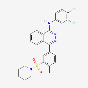 molecular formula C26H24Cl2N4O2S B12444201 N-(3,4-dichlorophenyl)-4-[4-methyl-3-(piperidin-1-ylsulfonyl)phenyl]phthalazin-1-amine 