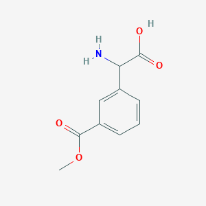 molecular formula C10H11NO4 B12444207 DL-3-Methoxycarbonylphenylglycine 