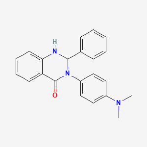 molecular formula C22H21N3O B12444247 3-[4-(dimethylamino)phenyl]-2-phenyl-2,3-dihydroquinazolin-4(1H)-one 