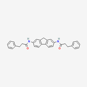 molecular formula C31H28N2O2 B12444268 N,N'-9H-fluorene-2,7-diylbis(3-phenylpropanamide) 