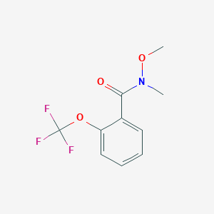 molecular formula C10H10F3NO3 B12444270 N-Methoxy-N-methyl-2-(trifluoromethoxy)benzamide 