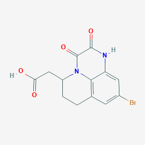 9-bromo-5-carboxymethyl-6,7-dihydro-1H, 5 H-pyrido[1,2,3-de]quinoxaline-2,3-dione