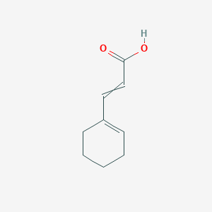 molecular formula C9H12O2 B12444315 (E)-3-(cyclohex-1-en-1-yl)acrylicacid 