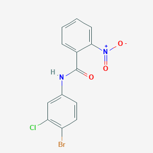 molecular formula C13H8BrClN2O3 B12444333 N-(4-bromo-3-chlorophenyl)-2-nitrobenzamide 
