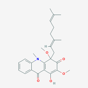 molecular formula C26H31NO5 B1244436 Megistophylline II 