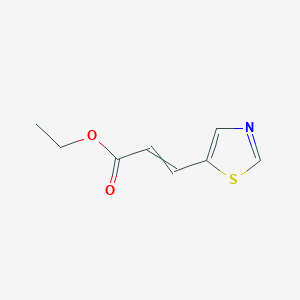molecular formula C8H9NO2S B12444373 Ethyl(E)-3-(thiazol-5-yl)acrylate 