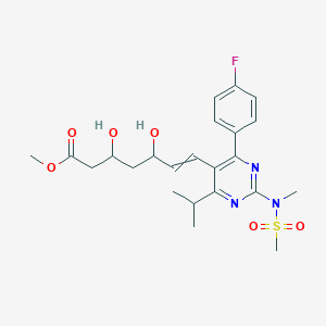 molecular formula C23H30FN3O6S B12444400 Methyl 7-[4-(4-fluorophenyl)-6-isopropyl-2-(N-methylmethanesulfonamido)pyrimidin-5-YL]-3,5-dihydroxyhept-6-enoate 