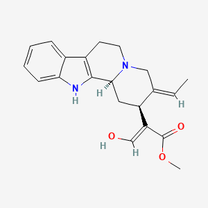 molecular formula C21H24N2O3 B1244442 methyl (E)-2-[(2S,3Z,12bS)-3-ethylidene-2,4,6,7,12,12b-hexahydro-1H-indolo[2,3-a]quinolizin-2-yl]-3-hydroxyprop-2-enoate 