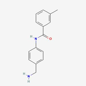 molecular formula C15H16N2O B12444423 N-[4-(Aminomethyl)phenyl]-3-methylbenzamide CAS No. 926262-37-5