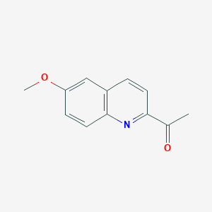 molecular formula C12H11NO2 B12444452 1-(6-Methoxy-2-quinolinyl)ethanone 