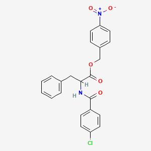 molecular formula C23H19ClN2O5 B12444462 4-nitrobenzyl N-[(4-chlorophenyl)carbonyl]phenylalaninate 