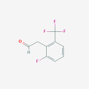 molecular formula C9H6F4O B12444466 2-(2-Fluoro-6-(trifluoromethyl)phenyl)acetaldehyde 
