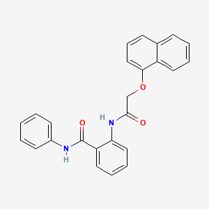 molecular formula C25H20N2O3 B12444467 2-{[(1-naphthyloxy)acetyl]amino}-N-phenylbenzamide 