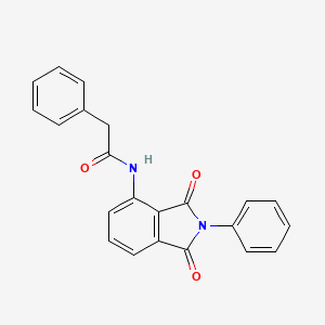 molecular formula C22H16N2O3 B12444511 N-(1,3-dioxo-2-phenylisoindol-4-yl)-2-phenylacetamide 