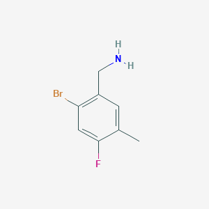molecular formula C8H9BrFN B12444535 (2-Bromo-4-fluoro-5-methylphenyl)methanamine 