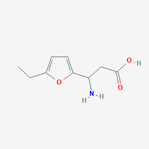 molecular formula C9H13NO3 B12444557 3-Amino-3-(5-ethylfuran-2-yl)propanoic acid CAS No. 682803-02-7