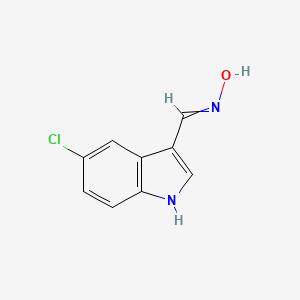 molecular formula C9H7ClN2O B12444566 N-[(5-chloro-1H-indol-3-yl)methylidene]hydroxylamine 