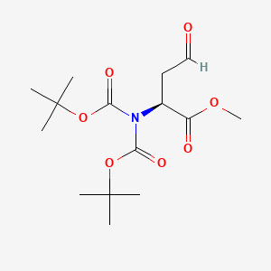 molecular formula C15H25NO7 B12444577 (S)-Methyl 2-(bis(tert-butoxycarbonyl)amino)-4-oxobutanoate CAS No. 219617-09-1