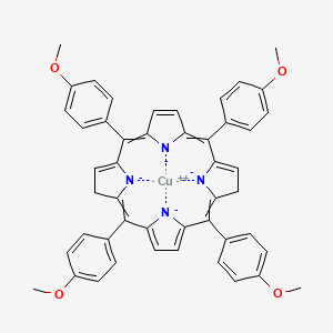 molecular formula C48H38CuN4O4-2 B12444586 Copper;5,10,15,20-tetrakis(4-methoxyphenyl)-2,13-dihydroporphyrin-21,22,23,24-tetraide 