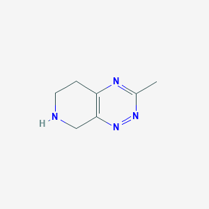 molecular formula C7H10N4 B12444594 3-Methyl-5,6,7,8-tetrahydropyrido[4,3-e][1,2,4]triazine 