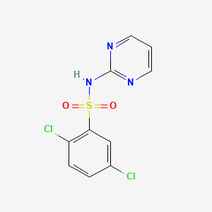 molecular formula C10H7Cl2N3O2S B12444650 Benzenesulfonamide, 2,5-dichloro-N-2-pyrimidinyl- CAS No. 88522-26-3