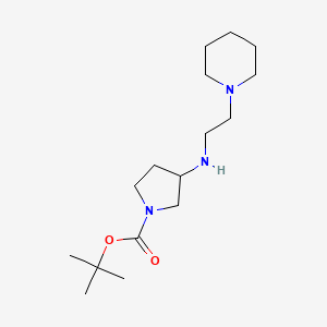 molecular formula C16H31N3O2 B12444652 1-Boc-3-[(piperidin-1-ylethyl)-amino]-pyrrolidine CAS No. 887579-07-9