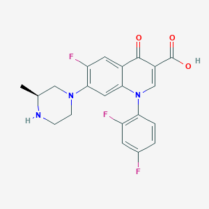 molecular formula C21H18F3N3O3 B1244466 (S)-temafloxacin 