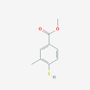 molecular formula C9H10O2S B12444687 Methyl 3-methyl-4-sulfanylbenzoate 