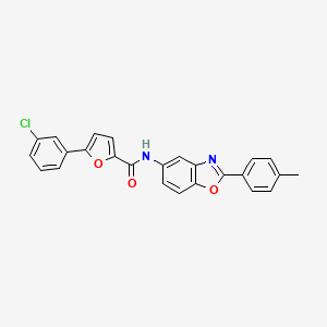 molecular formula C25H17ClN2O3 B12444720 5-(3-chlorophenyl)-N-[2-(4-methylphenyl)-1,3-benzoxazol-5-yl]furan-2-carboxamide 
