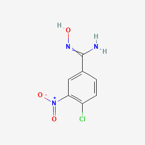 molecular formula C7H6ClN3O3 B12444722 4-Chloro-N-hydroxy-3-nitrobenzimidamide 