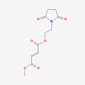 molecular formula C11H13NO6 B12444772 4-O-[2-(2,5-dioxopyrrolidin-1-yl)ethyl] 1-O-methyl but-2-enedioate 