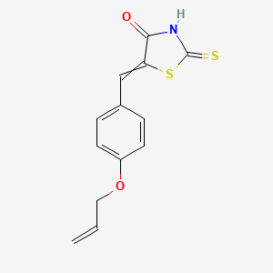 molecular formula C13H11NO2S2 B12444780 (5E)-5-{[4-(prop-2-en-1-yloxy)phenyl]methylidene}-2-sulfanyl-1,3-thiazol-4-one 