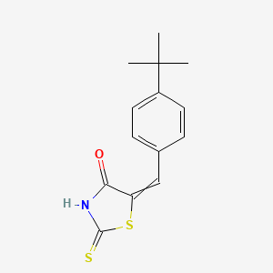 molecular formula C14H15NOS2 B12444790 (5E)-5-[(4-tert-butylphenyl)methylidene]-2-sulfanyl-1,3-thiazol-4-one 
