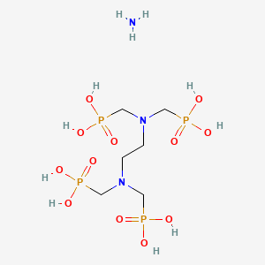 molecular formula C6H23N3O12P4 B12444803 (Ethylenebis(nitrilobis(methylene)))tetrakisphosphonic acid, ammonium salt CAS No. 57011-27-5