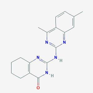 molecular formula C18H19N5O B12444906 2-[(4,7-dimethylquinazolin-2-yl)amino]-5,6,7,8-tetrahydroquinazolin-4(1H)-one 