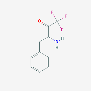 molecular formula C10H10F3NO B12444937 3-Amino-1,1,1-trifluoro-4-phenylbutan-2-one 