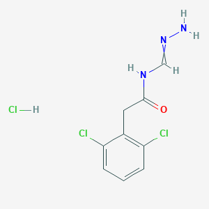 molecular formula C9H10Cl3N3O B12444938 2-(2,6-dichlorophenyl)-N-methanehydrazonoylacetamide hydrochloride 