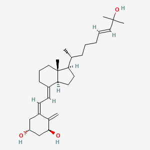 molecular formula C29H46O3 B1244494 (24aE)-1alpha,25-dihydroxy-24a,24b-didehydro-24a,24b-dihomovitamin D3/(24aE)-1alpha,25-dihydroxy-24a,24b-didehydro-24a,24b-dihomocholecalciferol 