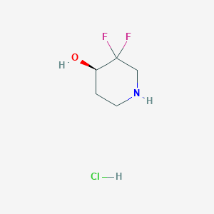 molecular formula C5H10ClF2NO B12444950 (R)-3,3-Difluoropiperidin-4-ol hydrochloride 