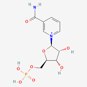 molecular formula C11H16N2O8P+ B12444970 beta-Nicotinamide ribose monophosphate CAS No. 75414-16-3