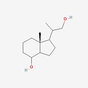 molecular formula C13H24O2 B12444987 (1R,3aR,4S,7aR)-1-((S)-1-hydroxypropan-2-yl)-7a-methyloctahydro-1H-inden-4-ol 