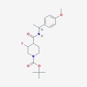 molecular formula C20H29FN2O4 B12444994 Tert-butyl 3-fluoro-4-{[1-(4-methoxyphenyl)ethyl]carbamoyl}piperidine-1-carboxylate 
